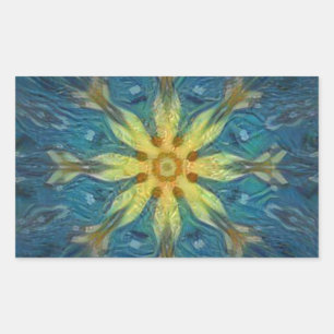 Abstracte sticker onder water