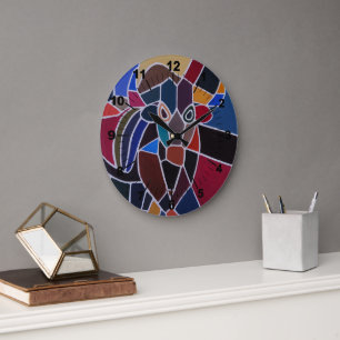 Abstracte stierenschildering door Alfred Fox Grote Klok