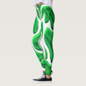 Abstracte stijl gecombineerd met digitale kunst in leggings (Links)