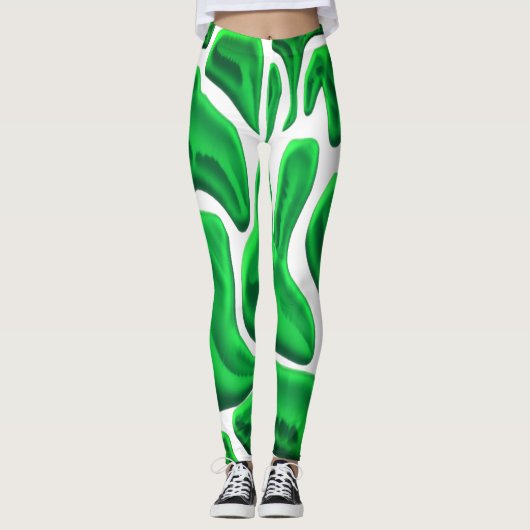 Abstracte stijl gecombineerd met digitale kunst in leggings (Voorkant)