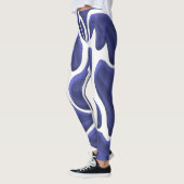 Abstracte stijl met modern kunstblauw leggings (Links)