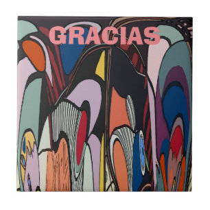 Abstracte stijlSpaanse Tegel Tegeltje