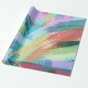 Abstracte stijlvolle pasta-kleuren cadeaupapier