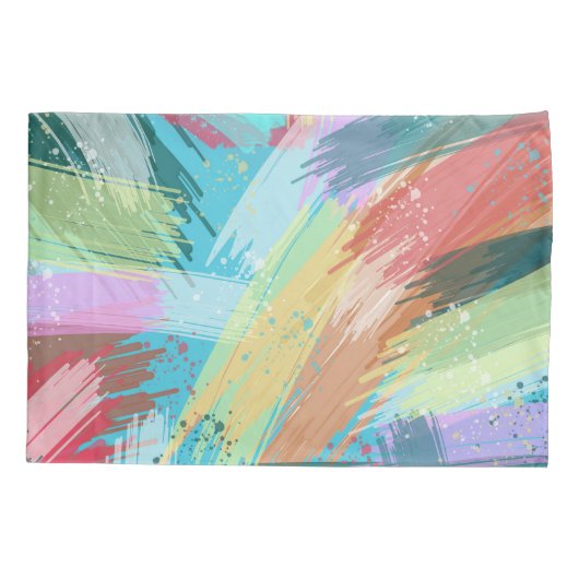 Abstracte stijlvolle pasta-kleuren kussensloop (Achterkant)