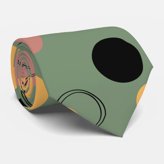 Abstracte stijlvolle vormgeving, groene mannen stropdas (Opgerold)