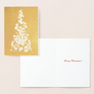 Abstracte stip kerstboom op goud folie kaarten