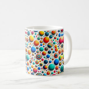 Abstracte Stippen geometrische retro Koffiemok