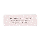 Abstracte Stippen Retouradres Blush Etiket (Voorkant)
