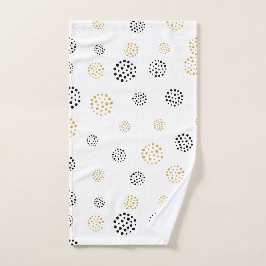 Abstracte stippen voor zwart en goud bad handdoek (Handdoek)