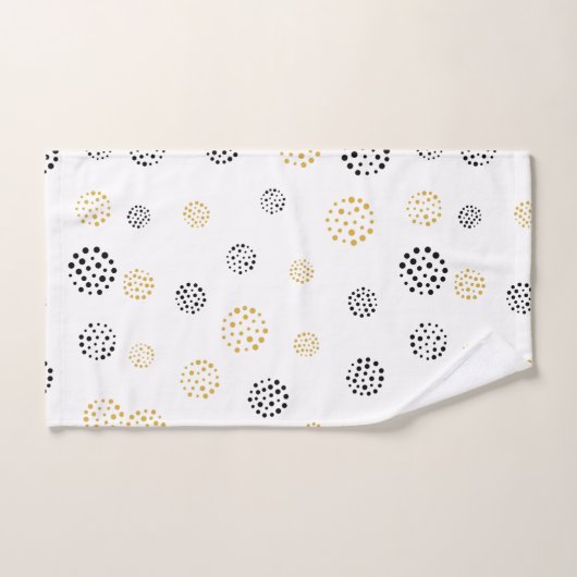 Abstracte stippen voor zwart en goud bad handdoek (Handdoek)