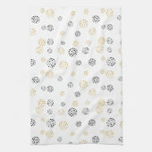 Abstracte stippen voor zwart en goud theedoek (Verticaal)