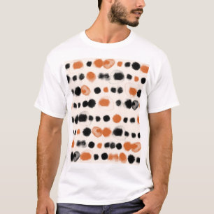 Abstracte stippen: Waterverf geometrie. T-shirt