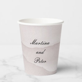 Abstracte stoffige roos bergen bruiloft papieren bekers