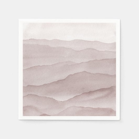 Abstracte stoffige roos bergen bruiloft servet (Voorkant)