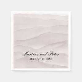 Abstracte stoffige roos bergen bruiloft servet