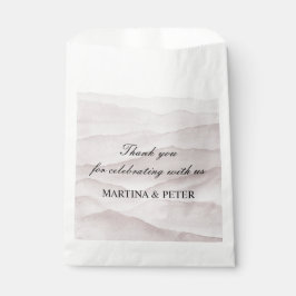 Abstracte stoffige roos bruiloft bedankzakje