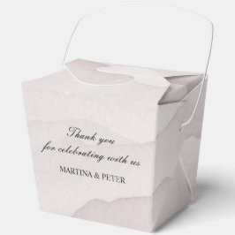 Abstracte stoffige roos gepersonaliseerde bruiloft bedankdoosjes