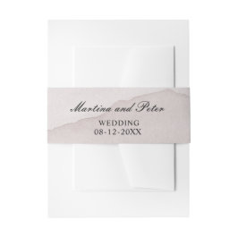 Abstracte stoffige roos gepersonaliseerde bruiloft uitnodigingen wikkel