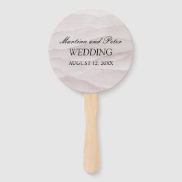 Abstracte stoffige roos marmeren bruiloft handwaaier