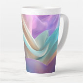 Abstracte stoftextuur in pasteltinten latte mok (Rechterhoek)