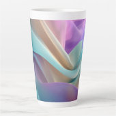 Abstracte stoftextuur in pasteltinten latte mok (Voorkant)
