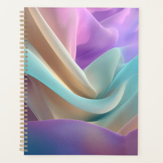 Abstracte stoftextuur in pasteltinten planner