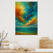 Abstracte Stormserenade Poster (Keuken)