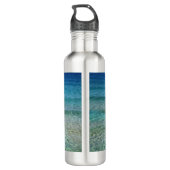 Abstracte strandachtergrond 42 waterfles  (Achterkant)