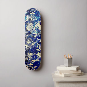 Abstracte Street Art Geïnspireerd door Blue Ocean  Skateboard