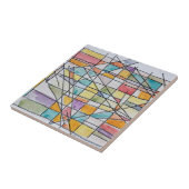 Abstracte Street Scene of Old Nice | Nice, Frankri Tegeltje (Zijkant)