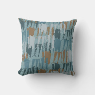 Abstracte strepen Blauwgroen Kussen