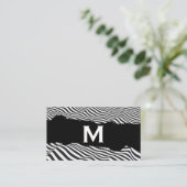 Abstracte Strepen | Gescheurde Effect Visitekaart Visitekaartje (Staand voorkant)