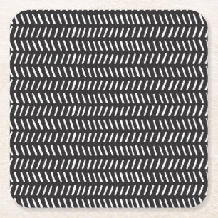 Abstracte Strepen Horizontale  Achtergrond Vierkante Kartonnen Onderzetter