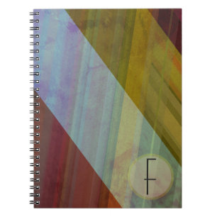 Abstracte strepen/monogram notitieboek