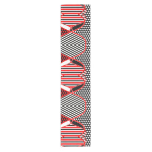 Abstracte Stripes Stippen Patroon + uw ideeën Korte Tafelloper