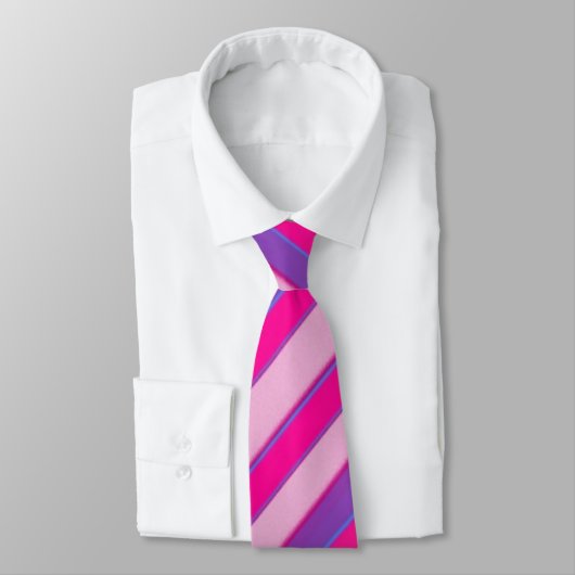 Abstracte Stripes van Royal Fuchsia Stropdas (Gebonden)
