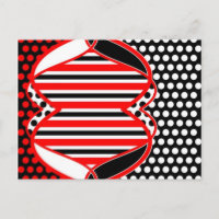 Abstracte strips en Stippen in zwarte rode witte k