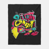 Abstracte strips graffiti sms grunge urban lippen fleece deken (Voorkant)