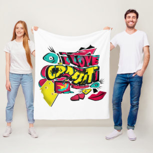 Abstracte strips graffiti stijl sms grunge urban c fleece deken