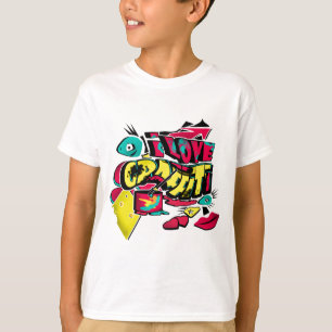 Abstracte strips graffiti stijl sms grunge urban c t-shirt