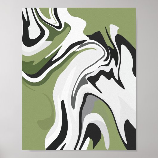 Abstracte stroom van Natuur Poster (Voorkant)