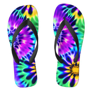 Abstracte stropdas Dye Adire Pattern Teenslippers