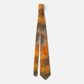 Abstracte Stropdas van Rust Oranje en Gray Necktie (Achterkant)