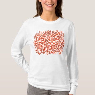 Abstracte structuur - Brick Red T-shirt