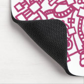 Abstracte structuur - Crimson on White Muismat (Hoek)