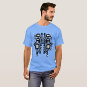 Abstracte structuur - zwart-wit t-shirt (Voorkant volledig)