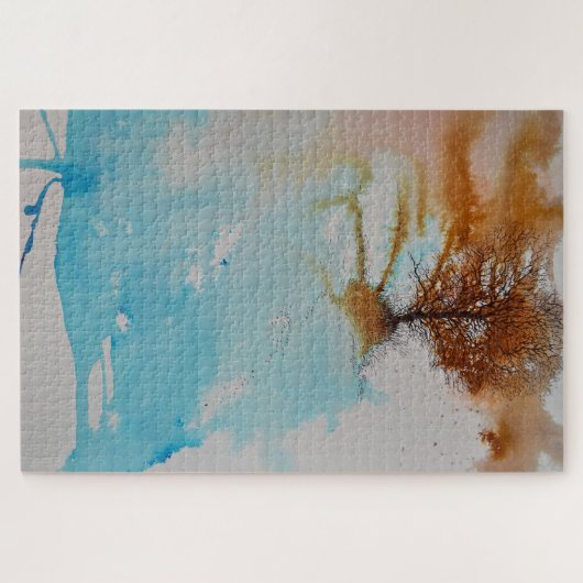 Abstracte structuurverf legpuzzel (Horizontaal)