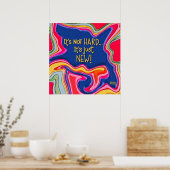 Abstracte studenten Het is gewoon een nieuw Poster (Keuken)