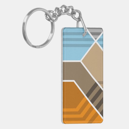 Abstracte Subductie Zone Acryl Sleutelhanger (Voorkant Links)