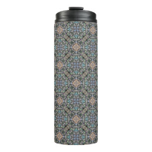 Abstracte Succulente Tuin Rosette Trellis Pattern Thermosbeker